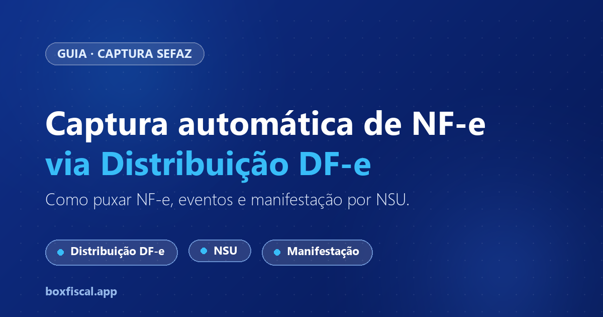 Captura automática de NF-e via SEFAZ: guia da Distribuição DF-e