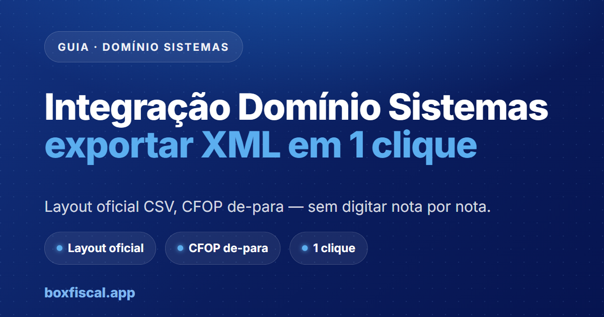 Exportar XML para o Domínio Sistemas: guia passo a passo para escritórios