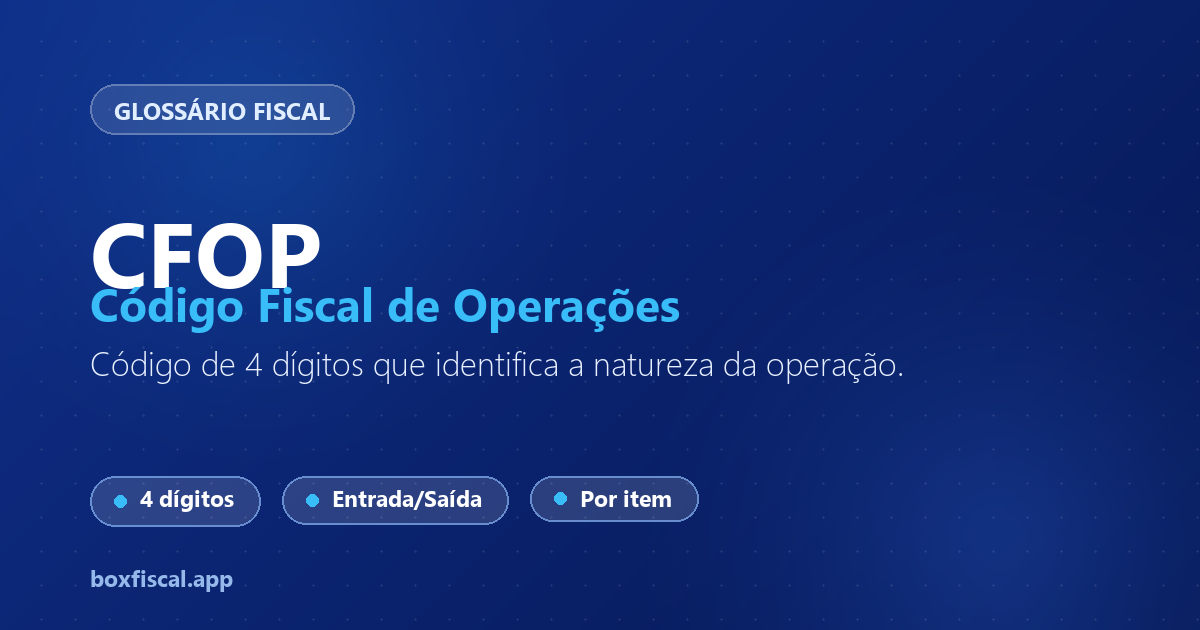 CFOP — Código Fiscal de Operações e Prestações