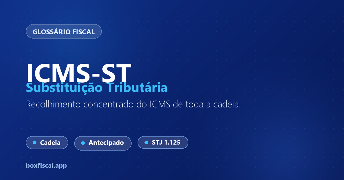 ICMS-ST — Substituição Tributária do ICMS