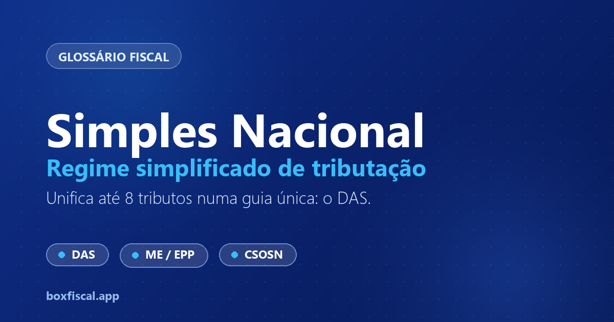Simples Nacional — Regime Simplificado de Tributação