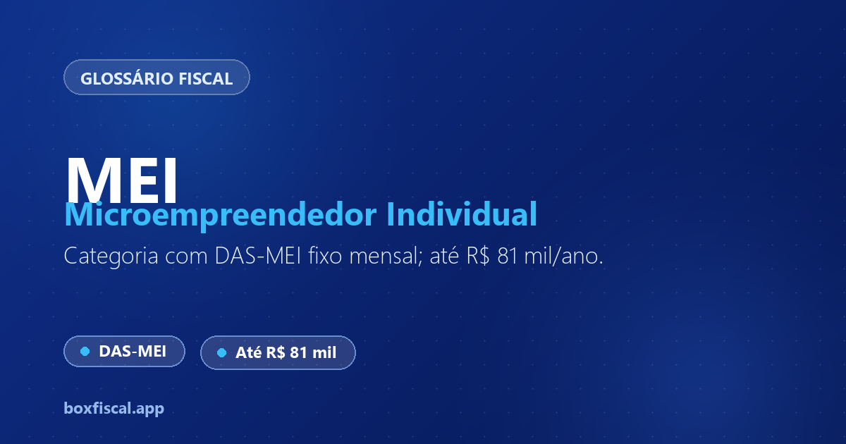 MEI — Microempreendedor Individual